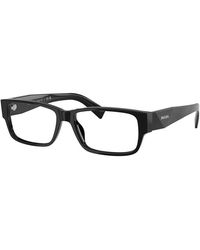 Prada - Eyeglasses Rectangle Full Rim, Frame And Clear Demo Lenses Lens Prb09V16K1O1 Sunglasses - Lyst