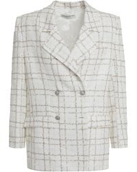 Alessandra Rich - Double-Breasted Elegant Jacket Polyamide Blazers - Lyst