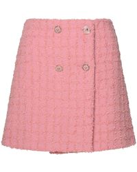 Versace - Wrap Skirt In Boucle Tweed - Lyst