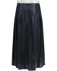 Maison Margiela - Foil-Treated Midi Skirt Acetate; Silk - Lyst