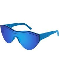 Balenciaga - Sunglasses Shield Semi Rim, Frame And Lens Bb0004S001 - Lyst