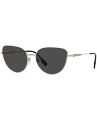 Burberry - Sunglasses Cat Eye Semi Rim, Light Frame And Dark Lens Be3144110987 - Lyst
