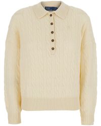Polo Ralph Lauren - Cable Knit Sweater Wool And Cashmere Tops - Lyst