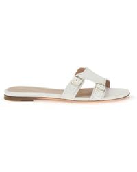 Santoni - Low Leather Sandals Calf Bos Taurus - Lyst