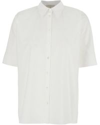 Antonelli - Brigitta Shirt With Pointed Collar And Short Sleeves - Lyst