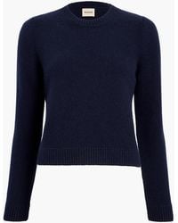KHAITE - Pull Leta En Maille Cachemire Bleu Sweater - Lyst