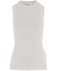 Sportmax - Ribbed Cotton Tank Top - Lyst