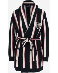 Ralph Lauren - Striped Linen And Cotton Blend Cardigan - Lyst