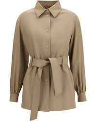 Max Mara - Brown Wool Oves Aries Sleeveless Jacket - Lyst