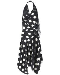 Junya Watanabe - Polka Dot Asymmetrical Midi Dress - Lyst