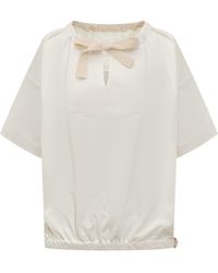 Jil Sander - T-Shirt With Bow - Lyst