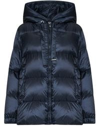Max Mara - Hooded Down Jacket Seia Canvas Polyester Puffer - Lyst