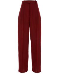 Bottega Veneta - Melange Wool Blend Wide-Leg Pant - Lyst