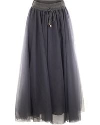 Fabiana Filippi - Tulle Midi Skirt - Lyst