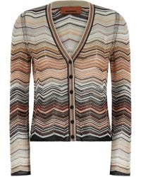 Missoni - Chevron Lamé Cardigan - Lyst