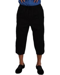Dolce & Gabbana - Cropped Trousers Lace Detail - Lyst