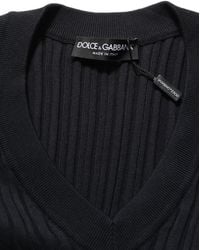 Dolce & Gabbana - Black Silk Blend V - Lyst