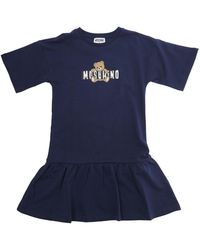 Moschino - Dress Crew Neck Cotton - Lyst