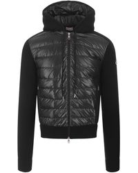 Moncler - Padded Tricot Cardigan With Hood - Lyst