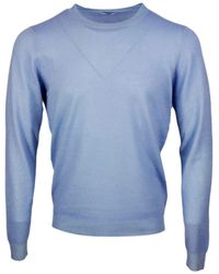 Malo - Lightweight Crew-Neck Long-Sleeved Sweater Made Of Garment-Dyed Soft Light Cashmere - Lyst