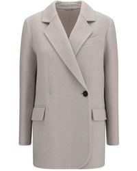 Brunello Cucinelli - Wool Oves Aries Full-Length Jacket Clothing - Lyst