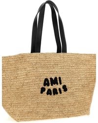 Ami Paris East West Ami Maxi Shopping Bag in Red | Lyst
