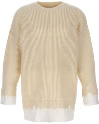 MM6 by Maison Martin Margiela - Shirt Insert Sweater - Lyst