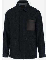 Yves Salomon - Jacket With Leather Application - Lyst