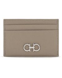 Ferragamo - Beige Calf Leather Bos Taurus Wallet - Lyst