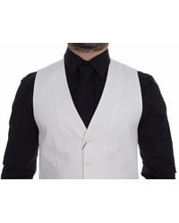 Dolce & Gabbana - Cotton Silk Blend Dress Vest Blazer - Lyst