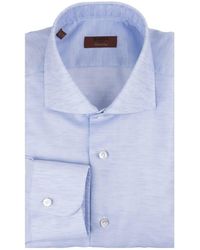 Barba Napoli - Light Linen And Cotton Classic Shirt - Lyst