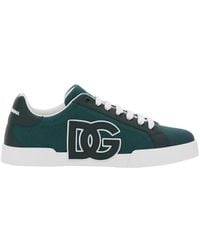 Dolce & Gabbana - 'Portofino' Low Top Sneakers With Logo Patch On Tongue And Side - Lyst