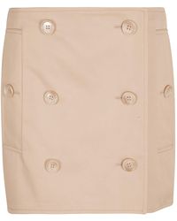Burberry - Multi-buttoned Short Skirt - Lyst