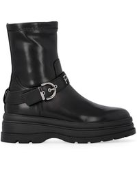 Pinko - Platform Buckle Strap Ankle Boots - Lyst