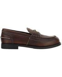 Miu Miu - Brown Calf Leather Bos Taurus Slip - Lyst