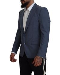 Dolce & Gabbana - Wool Stretch Slim Fit Jacket Blazer Clothing - Lyst