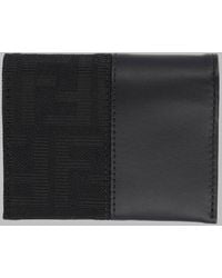 Fendi - Ff Jacquard Card Holder Polyester Cotton/Calf Leather Wallets & Purses - Lyst