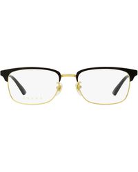 Gucci - Rectangular Eyeglasses Gg0131O 001- 53Mm 131 Metal/Plastic (Acetate) - Lyst