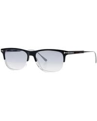 Tom Ford - Sunglasses Square Full Rim, -Crystal Frame And Smoke Mirror Lens Ft081303C - Lyst
