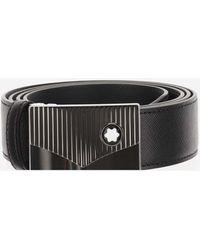 Montblanc - Leather Belt With Emblem - Lyst