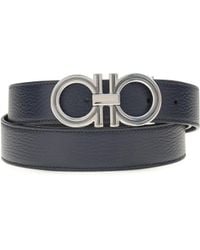 Ferragamo - Reversible Leather Belt Calf Bos Taurus E Braces - Lyst