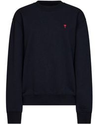 Ami Paris - Loopback Cotton Ami De Cœur Sweatshirt - Lyst
