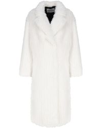 Stand Studio - Genevieve Double-Breasted Faux Fur Coat - Lyst