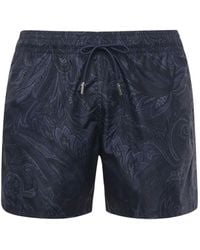 Etro - Swim Trunks With Paisley Print - Lyst