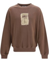 Palm Angels - Palm Tree Crewneck Sweatshirt - Lyst