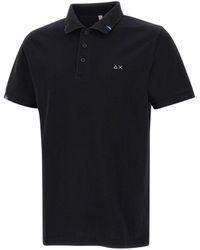 Sun 68 - Solid Cotton Polo Shirt - Lyst