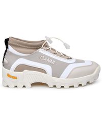 Ganni - Performance Two-tone Recycled Polyester Sneakers - Lyst