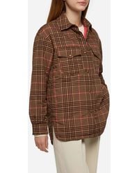 Mc2 Saint Barth - Quilted Padded Lightweight Jacket Kimmy With Pied De Poule Print - Lyst