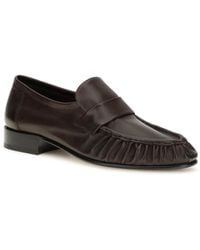 The Row - Soft Suede Loafers Calf Leather - Lyst