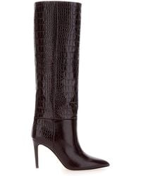 Paris Texas - Dark Bordeaux High Boots With Stiletto Heel - Lyst